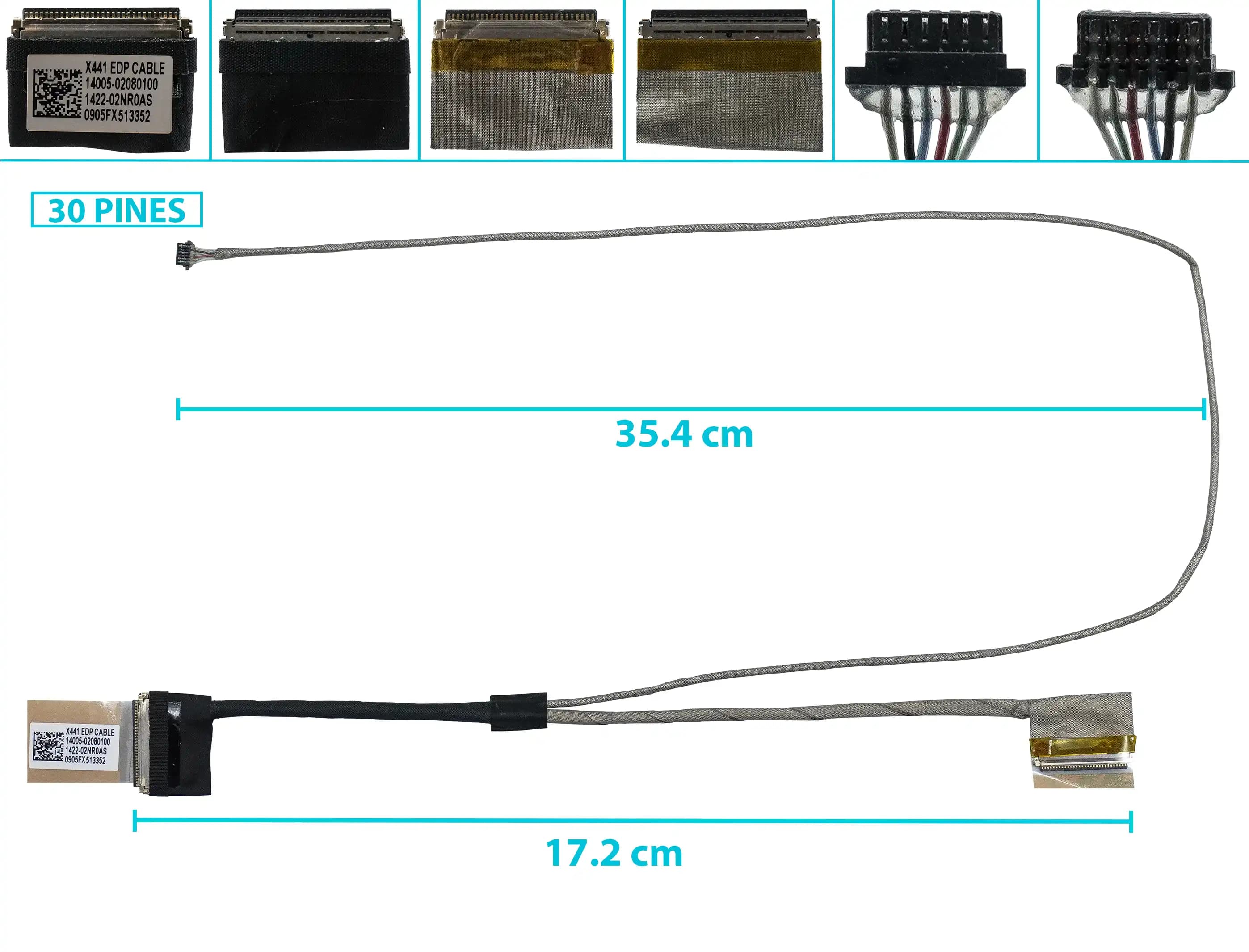 FLEX DE VIDEO ASUS X441UA X441B X441BA-CBA6A P/N 1422-02KB0AS 14005-02080000 — imagen 1
