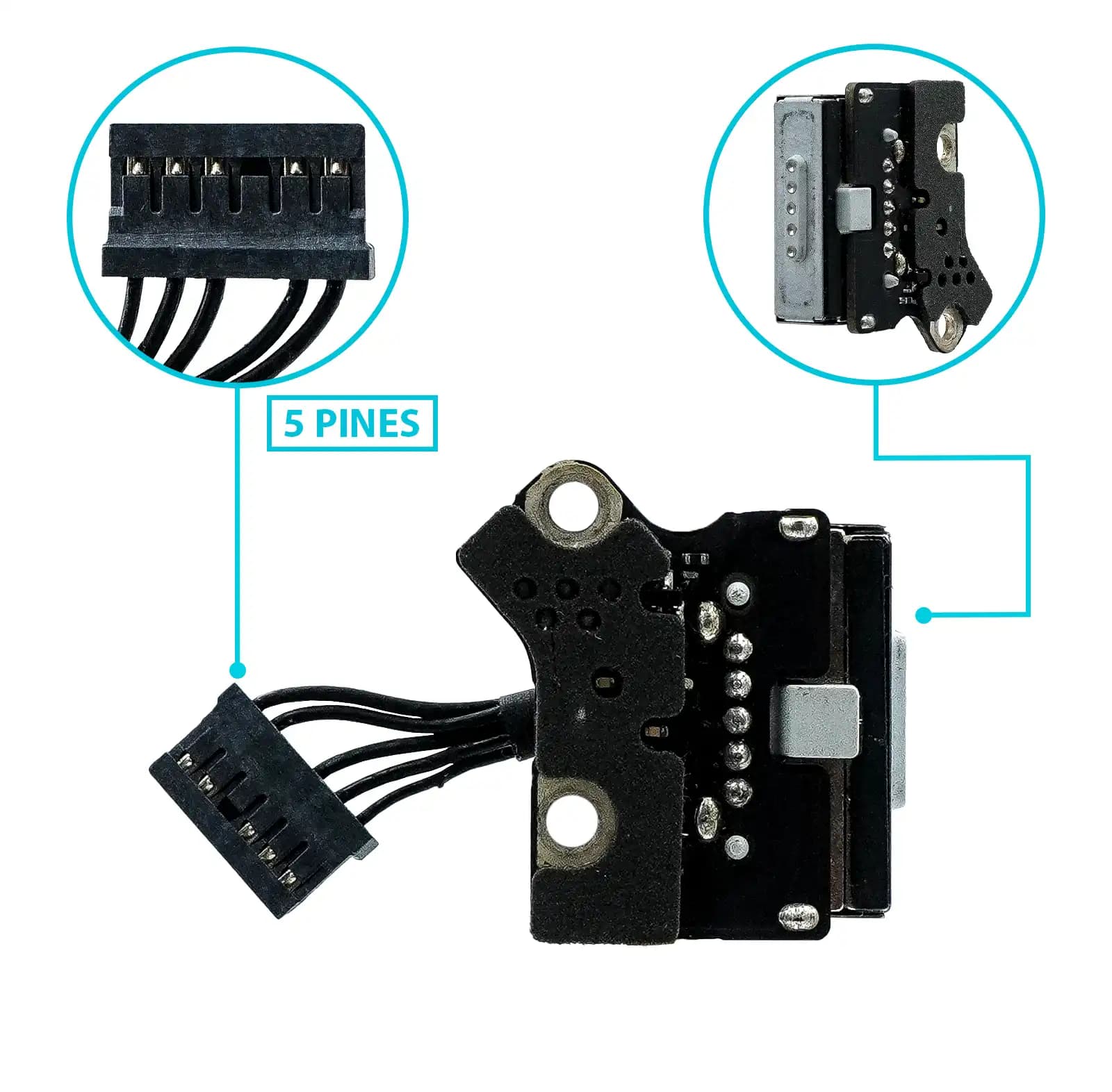 PIN DE CARGA DC JACK MAC APPLE PRO RETINA A1398 2012-2015 CON CABLE — imagen 1