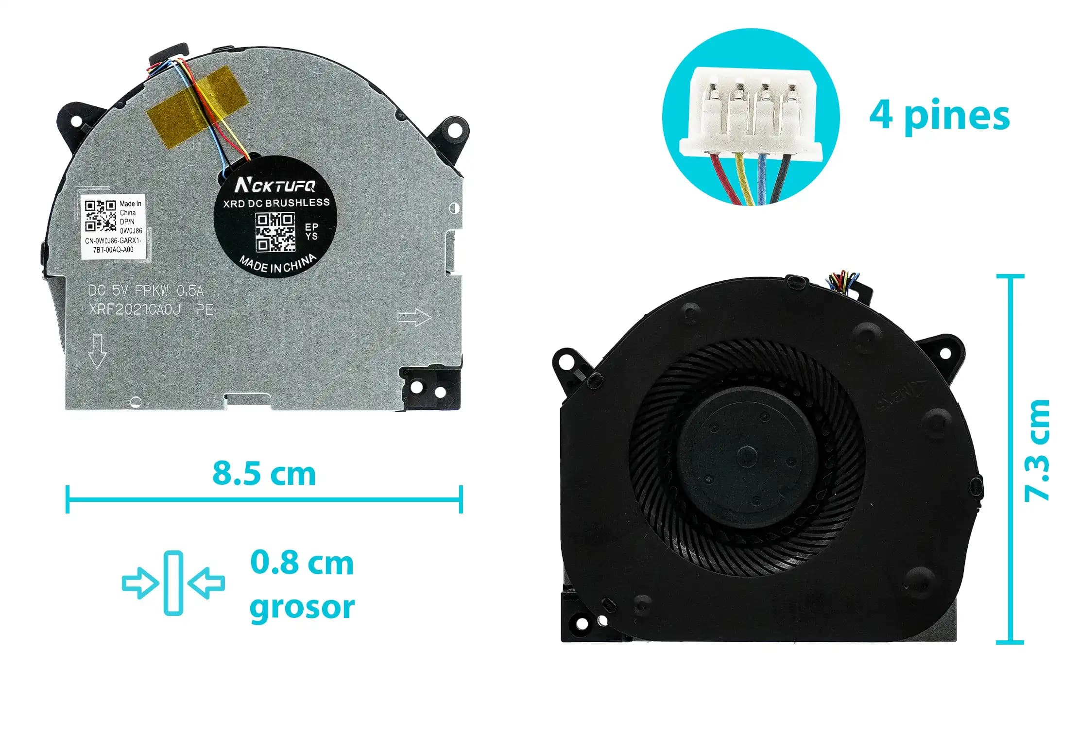 COOLER LENOVO GPU LEGION Y540-15IRH 81SX Y7000-2019 (4 LINES) — imagen 1