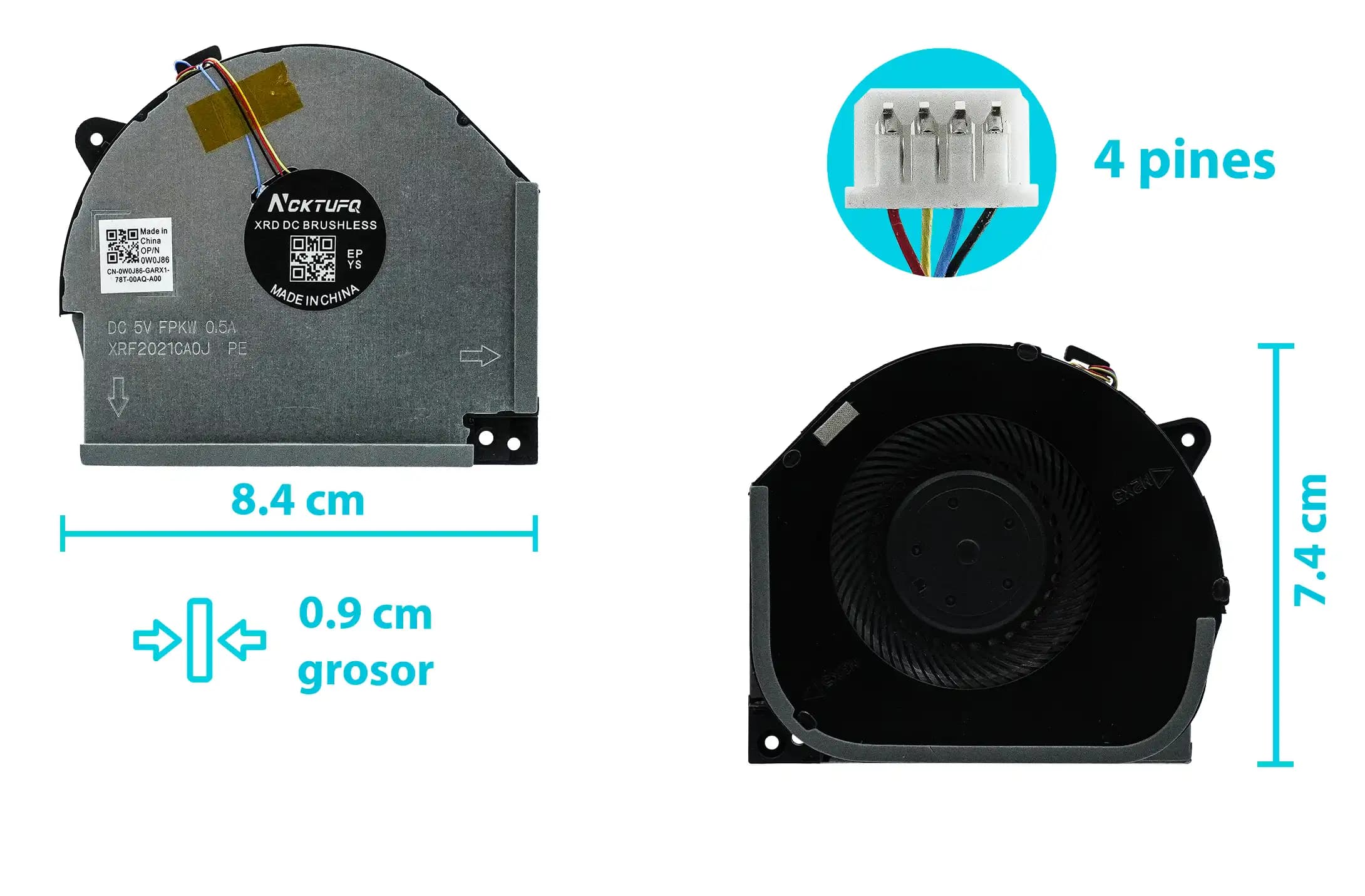 COOLER ASUS LEGION Y7000 Y530 Y530-15ICH CPU (4 LINES) — imagen 1