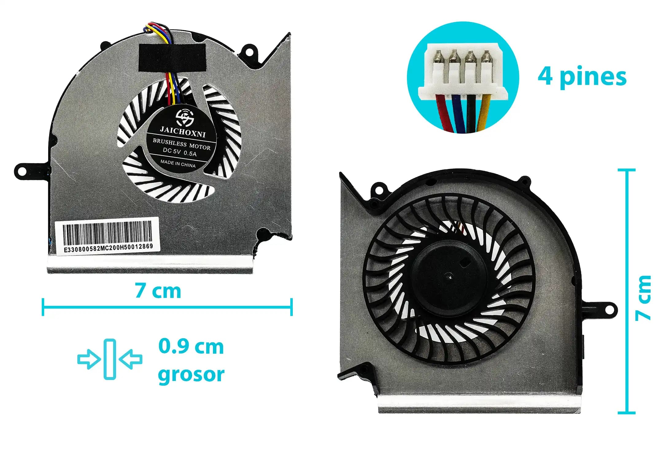 COOLER MSI CPU MS-16P7 GL63 GE63 GP63 GV63 GL73 GP73 GE63VR GE73VR MS-16P1 N417 (4 LINES) — imagen 1