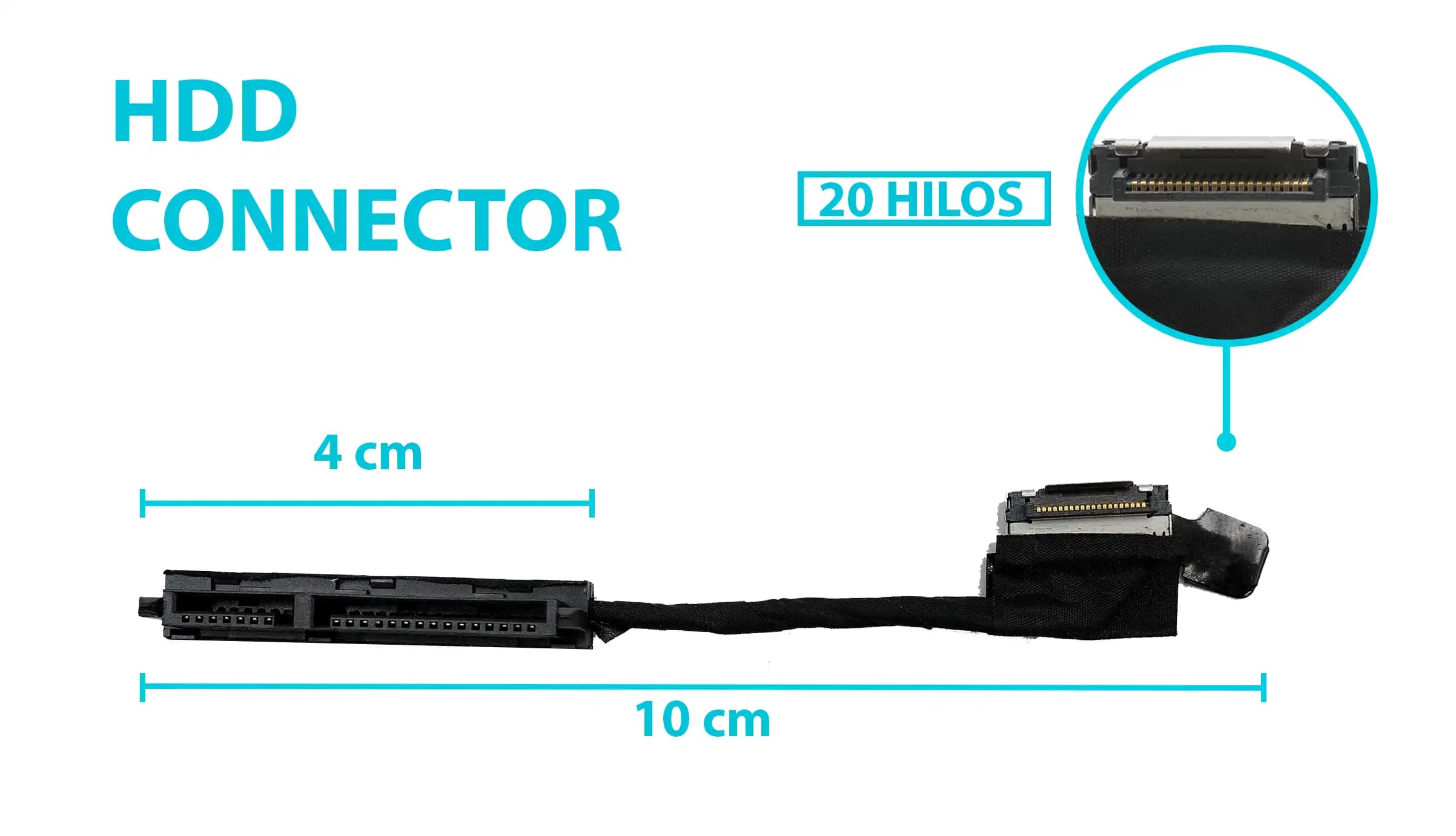 HARD DRIVE HDD CONNECTOR DELL LATITUDE E5550 0KGM7G KGM7G DC02C007700 — imagen 2