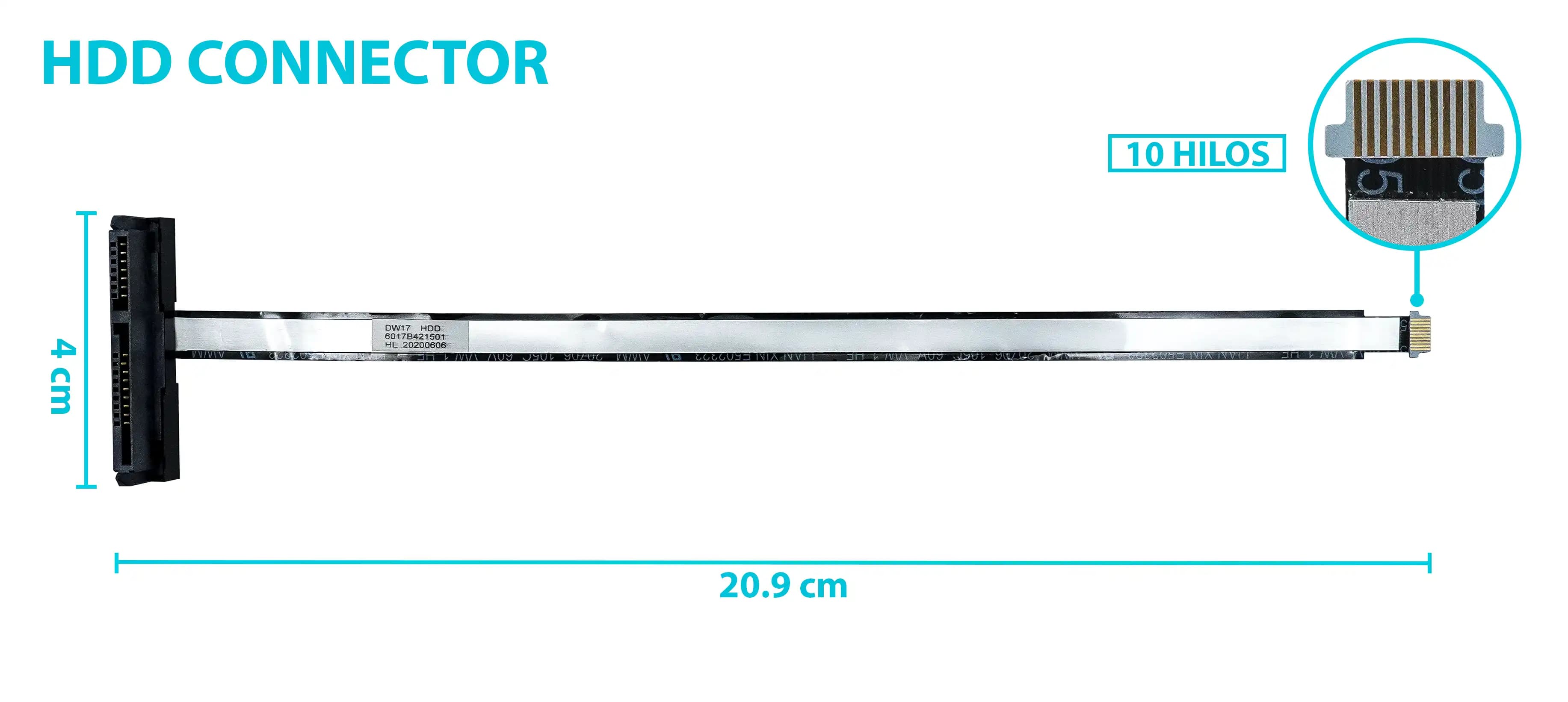 HARD DRIVE HDD CONNECTOR HP ENVY 17-J 17-J000 M7-J 17T 15-J DW17 17-J041NR 17-J043CL 17-J044CA 17-J013CL 17-J013CL 17-J000 50US 17 -J057CL 6017B421501 — imagen 1