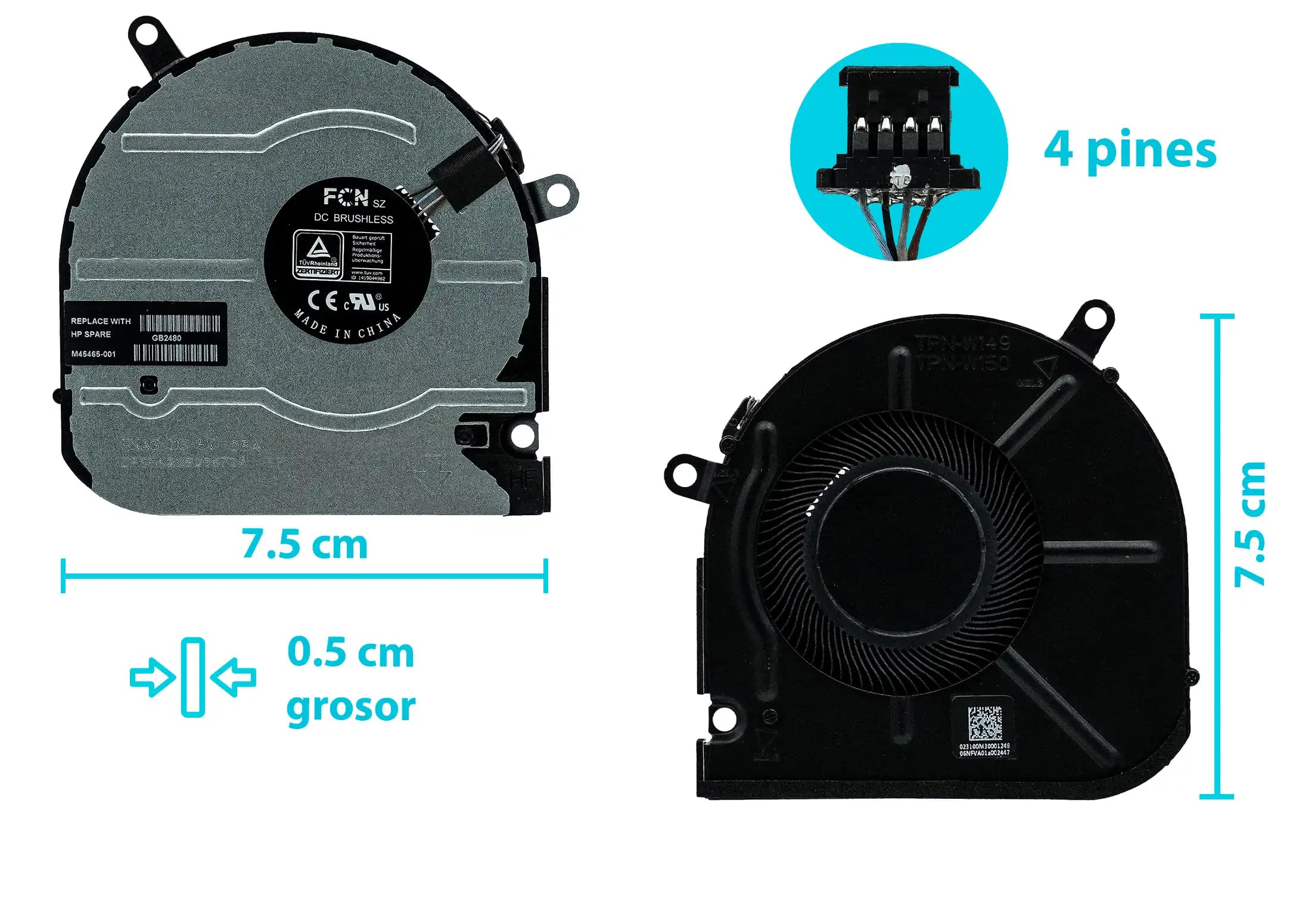 COOLER HP ENVY X360 15 15-ES 15T-ES 15Z-EU 15-EU 15M-ES 15M-EU TPN-W149 TPN-W150 CPU (4 LINES) — imagen 1