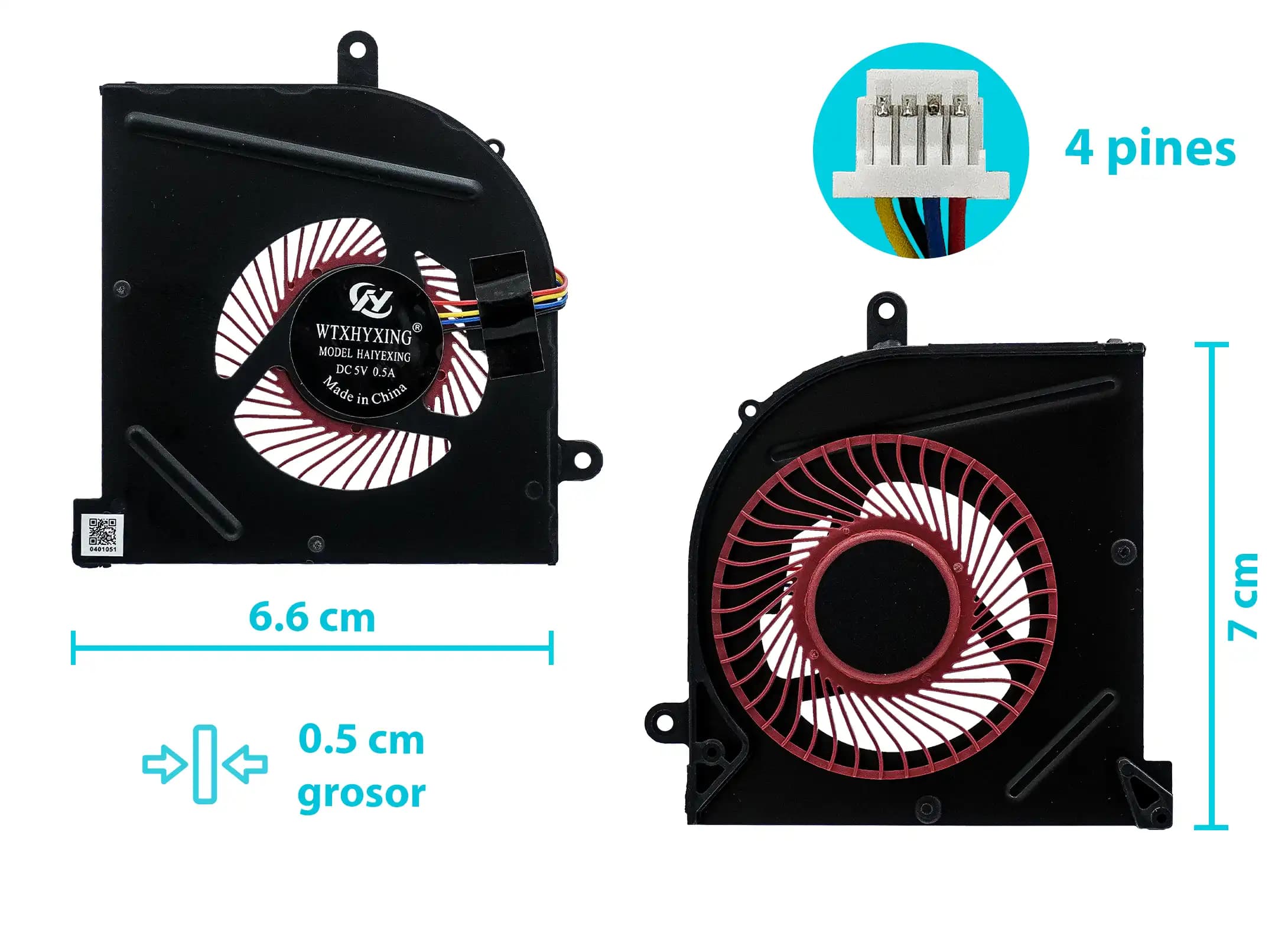 COOLER MSI CPU GS63, GS63VR, 6RF-001US GS73 MS-16K2 MS-17B MS-17B1 — imagen 1