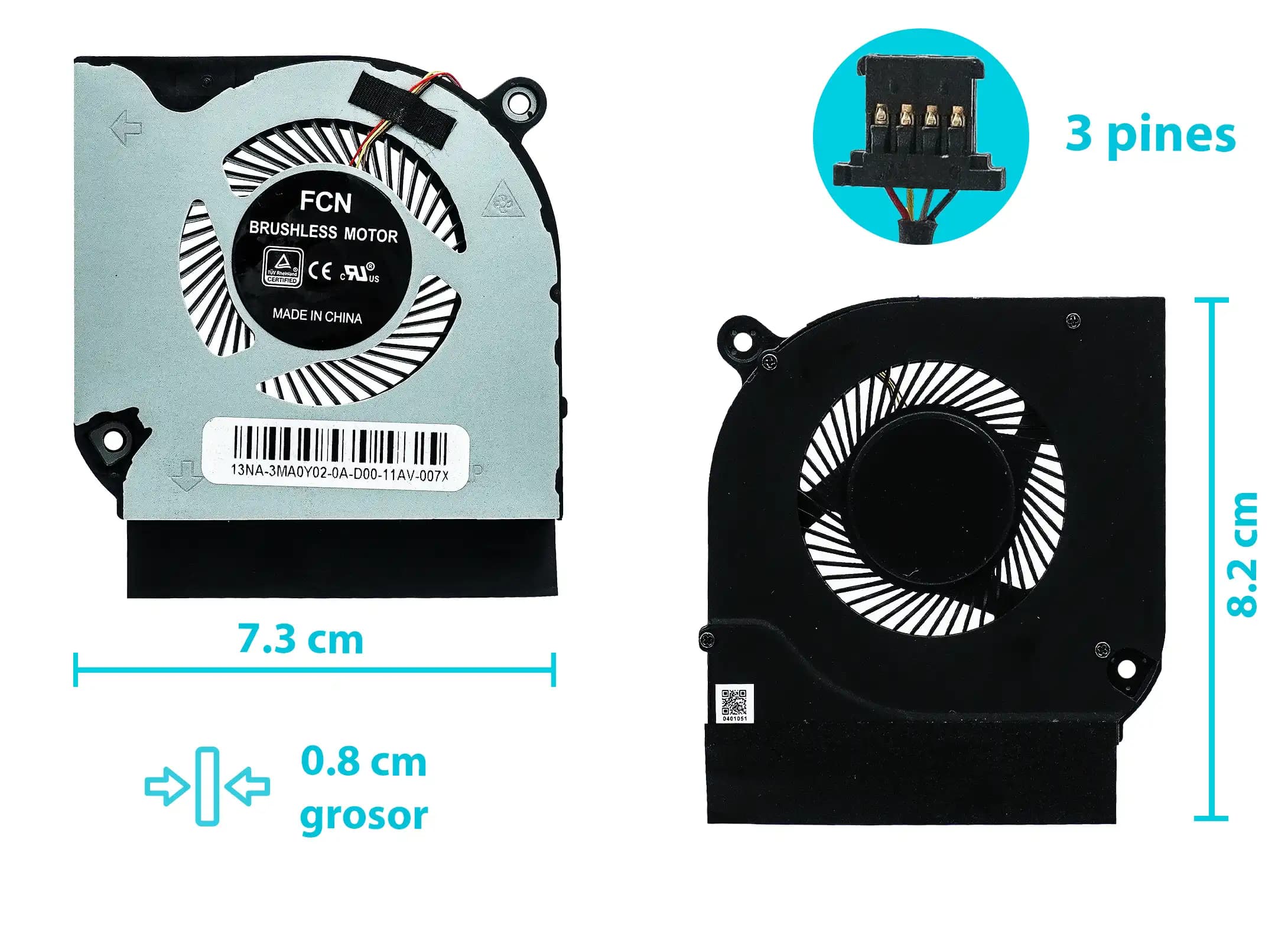COOLER ACER PREDATOR HELIOS 300 PH315-52 5V 0.5A — imagen 2