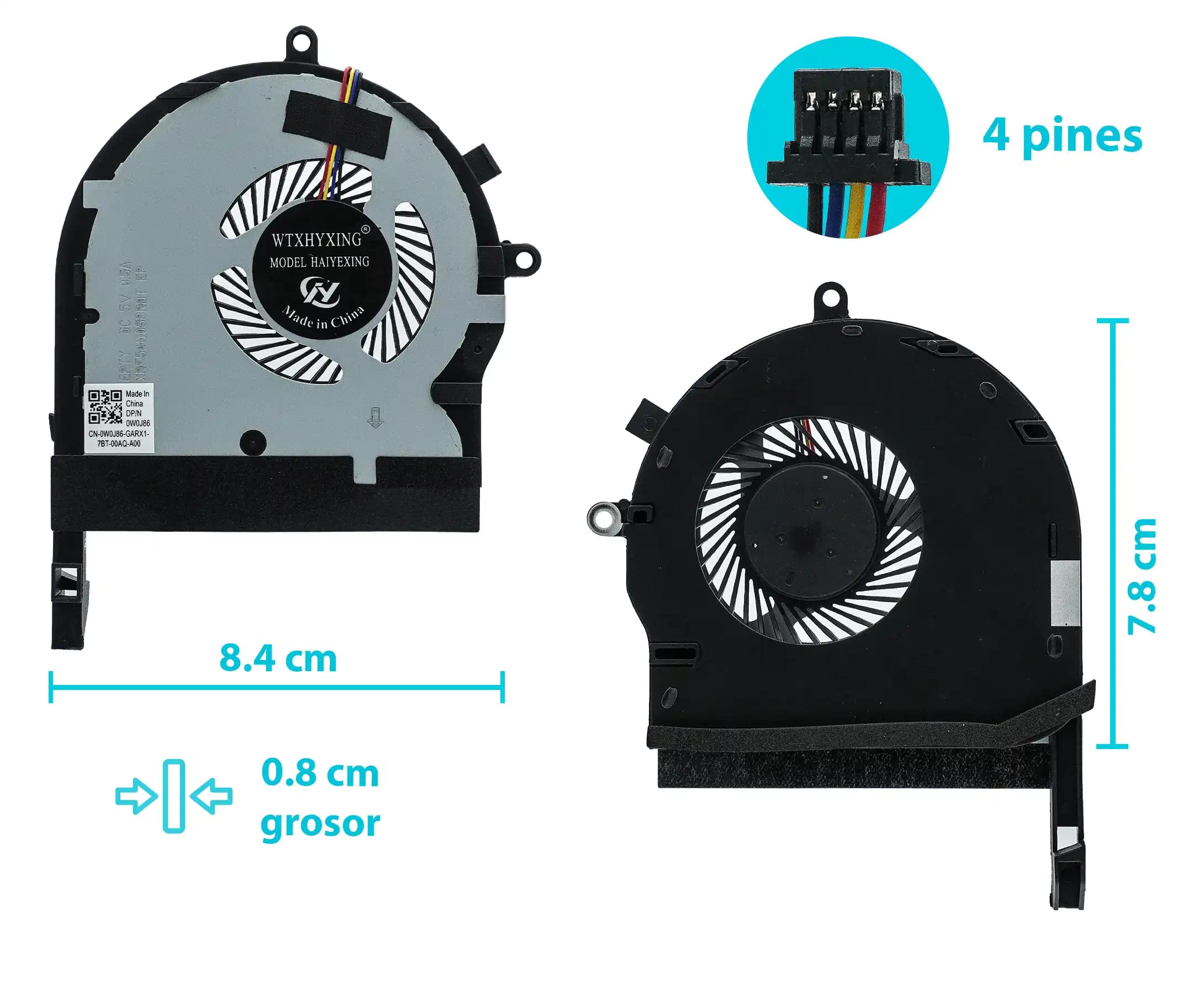 COOLER CPU ASUS TUF FX504 FX80 ZX80 FX504G FX504GE FX504GM FX80G FX80GE ZX80G (4 LINES) — imagen 1