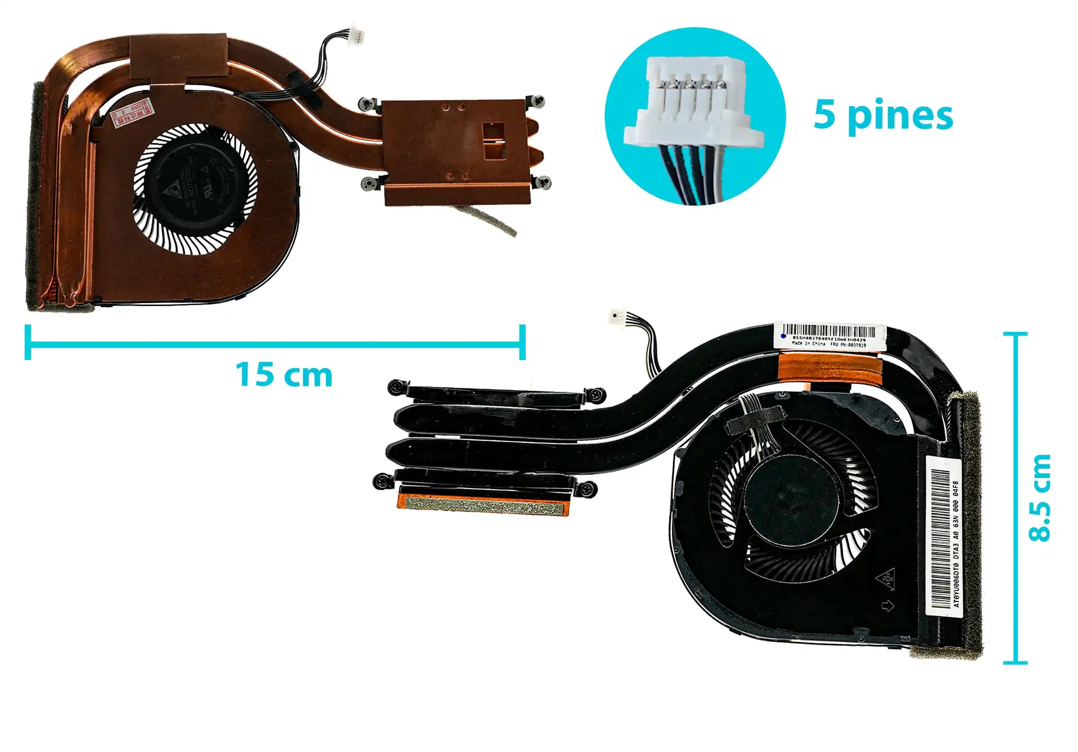 COOLER LENOVO THINKPAD T460S T470S (5 LINES) — imagen 1
