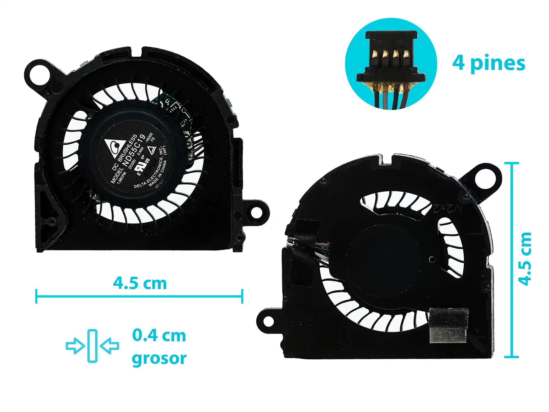 COOLER DELL LATITUDE 5289 7389 P29S 0R2X0G (4 LINES) — imagen 1