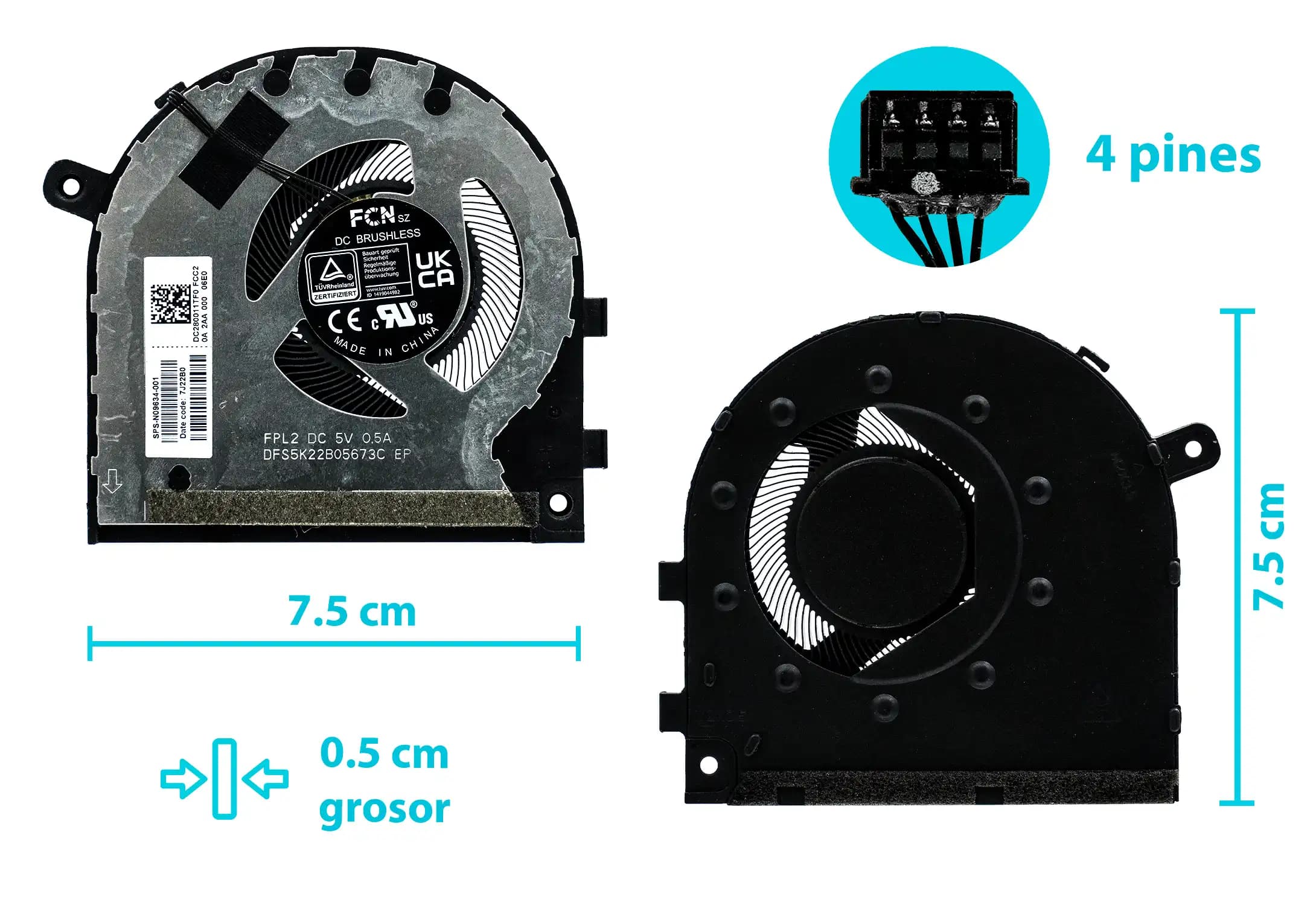 COOLER HP GPU 15-EP 15-EP000 15-EP0001DX 5-EP0008CA 15-EP0010CA 15-EP0010NR 15-EP0020CA 15-EP0025CL 15-EP0035CL 15-EP0035CL 15-EP0035CL 15-EP0035CL (4 LINES) — imagen 1