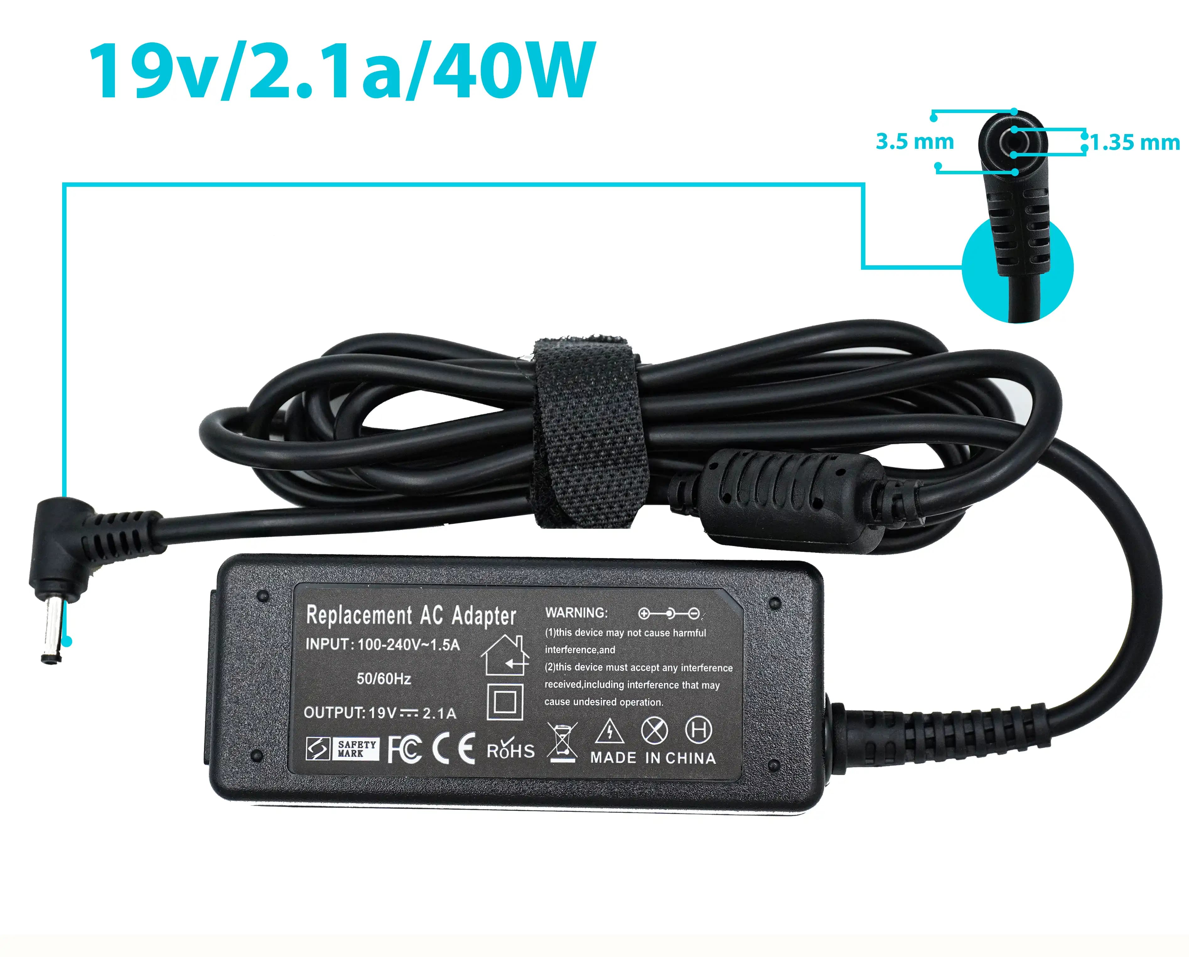 CARGADOR GATEWAY DYNABOOK 19v/ 2.1a/40W/3.5x1.35mm *HC* — imagen 2