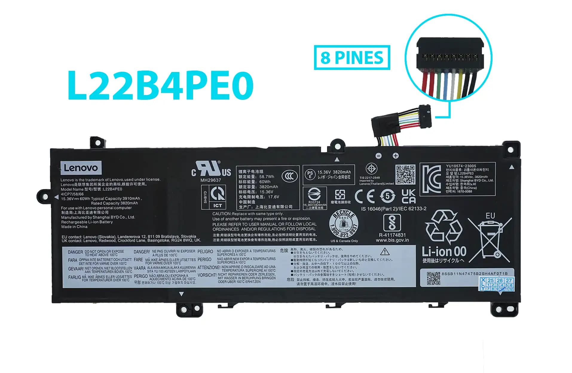 BATERIA LENOVO THINKBOOK 14 G6 L22D4PE0 L22M4PE0 INTERNA *ORIGINAL* — imagen 1