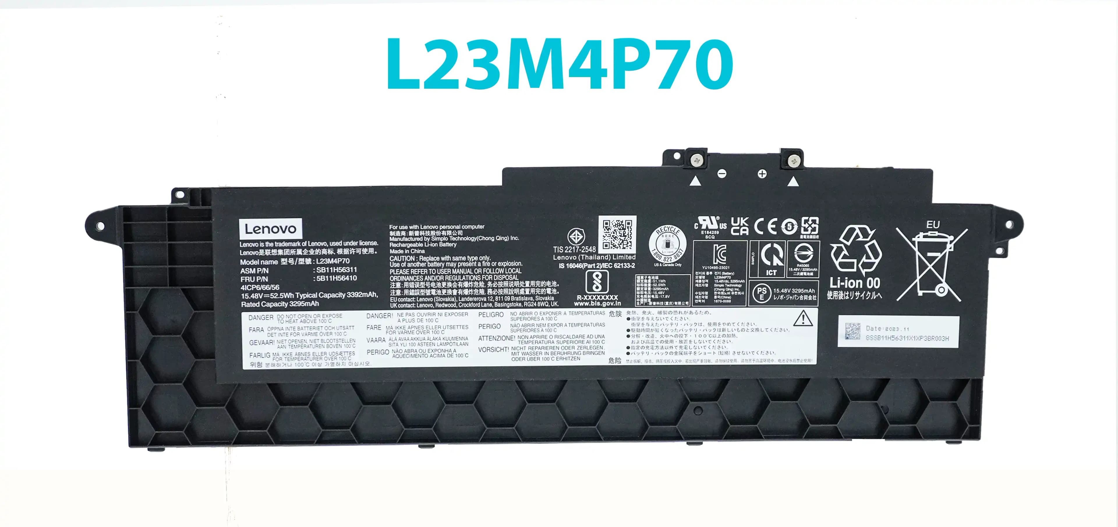 BATERIA LENOVO THINKPAD T16 GEN 3 L23C4P71 15.48V 3392mAh INTERNA *ORIGINAL* — imagen 1