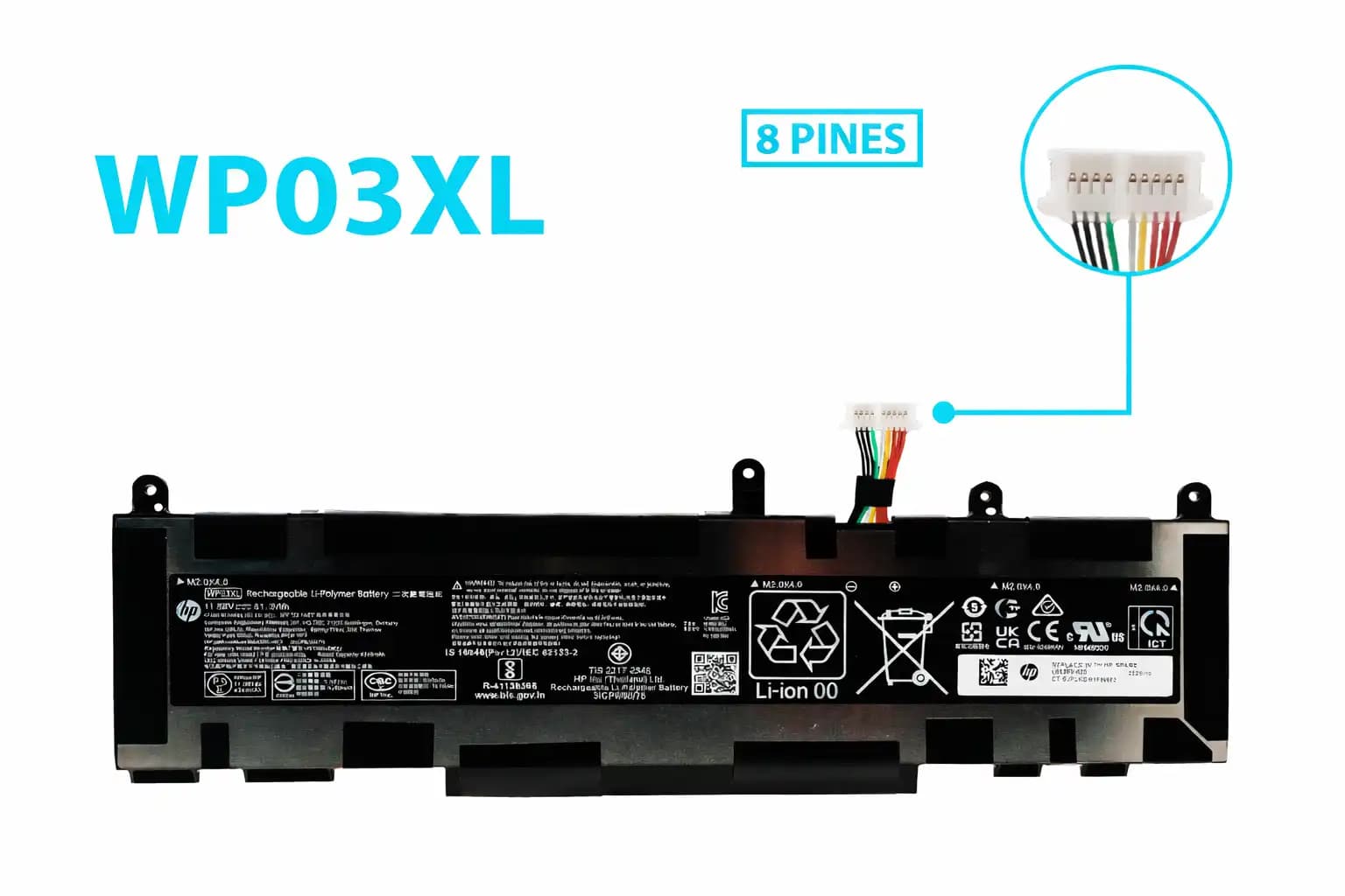 BATERIA HP WP03XL INTERNA *ORIGINAL* — imagen 1