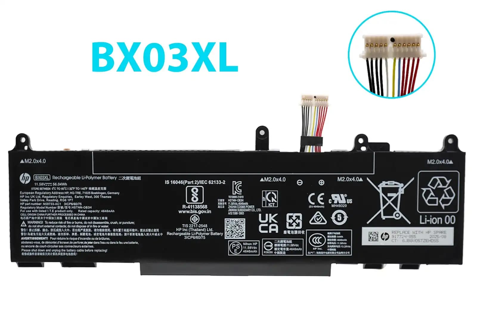 BATERIA HP BX03XL INTERNA *ORIGINAL* — imagen 1
