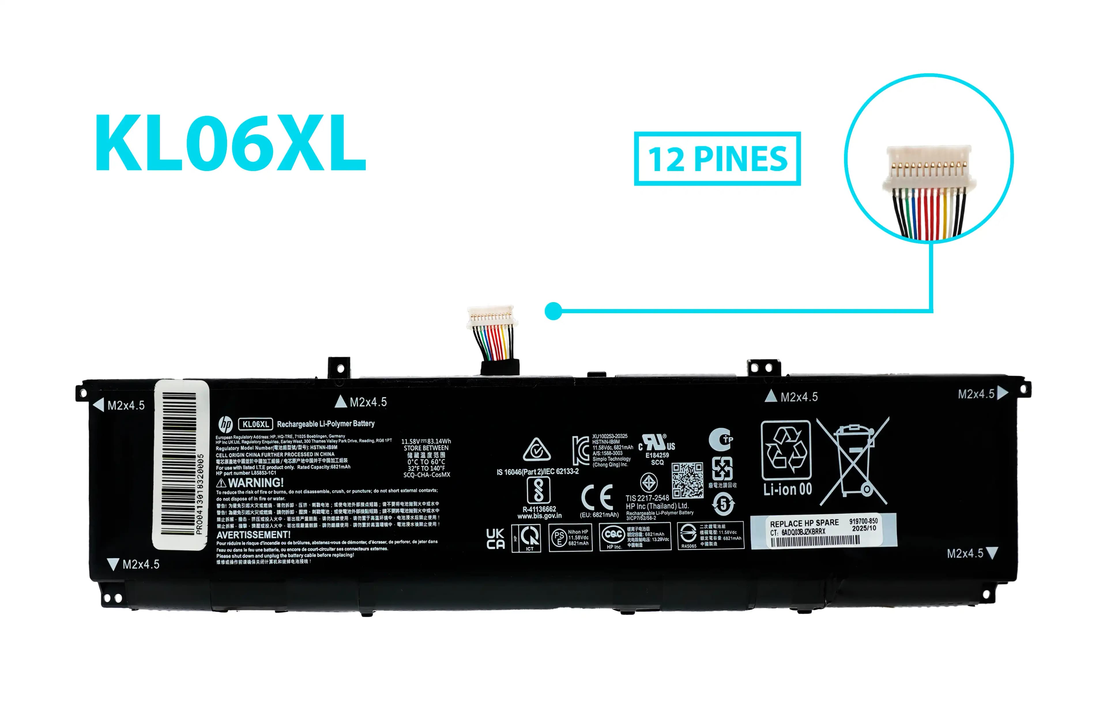 BATERIA HP ENVY 5-EP0000 15-EP0000NS 15-EP0000NU 15-EP0000NW KL06XL INTERNA *ORIGINAL* — imagen 1