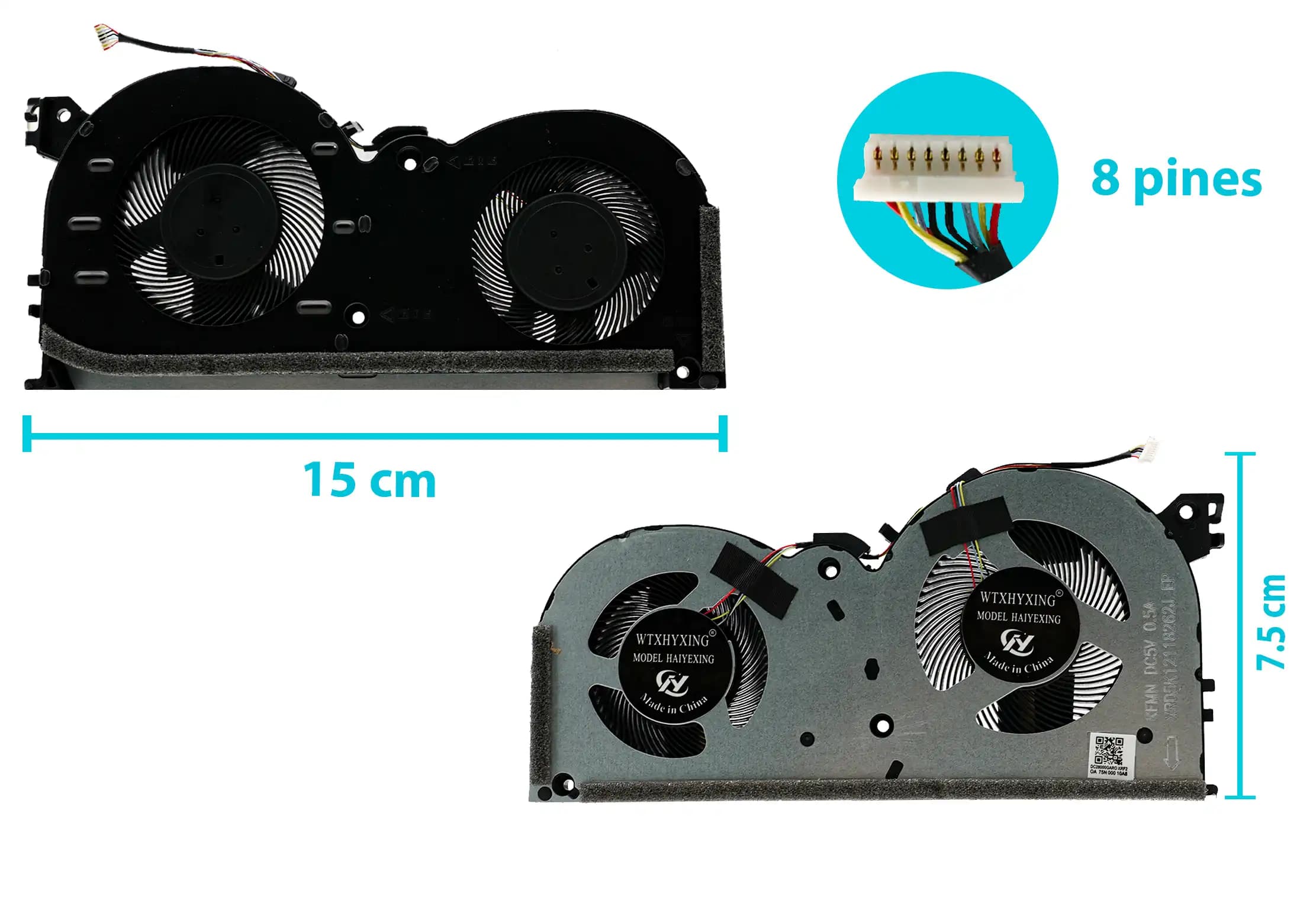 COOLER LENOVO CPU 3-15ARH05 3-15IMH05 5F10S13912 XRD5K12118262J (8 LINES) — imagen 1