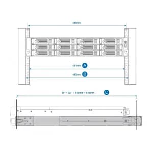 Rail Kit QNAP for 2 RU Rackmount Models — imagen 2