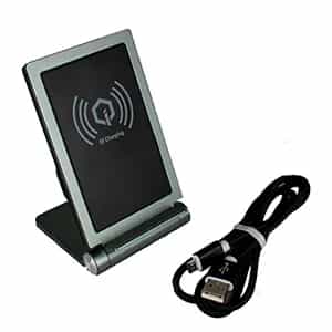 STAND SMART-PHONE QUASAD WP-2 WITH CARGADOR QI WIRELESS METALICO NEGRO