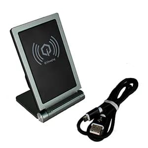STAND SMART-PHONE QUASAD WP-2 WITH CARGADOR QI WIRELESS METALICO NEGRO