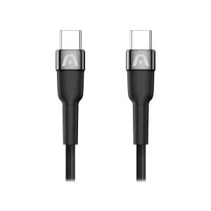 CABLE ARGOM CB-0049BK TYPE-C TO TYPE-C 100W NYLON BRAIDED DURA SPEED 1.8M BLACK — imagen 2