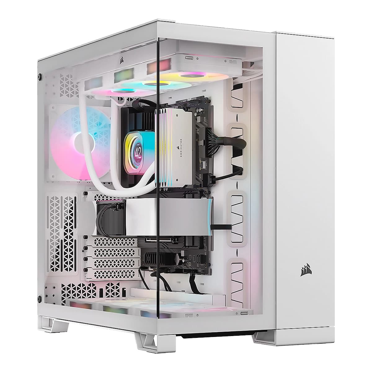 CASE CORSAIR ATX iCUE LINK 6500X RGB 3VEN. SYSTEM-HUB DOS-CAMARAS WHITE — imagen 5