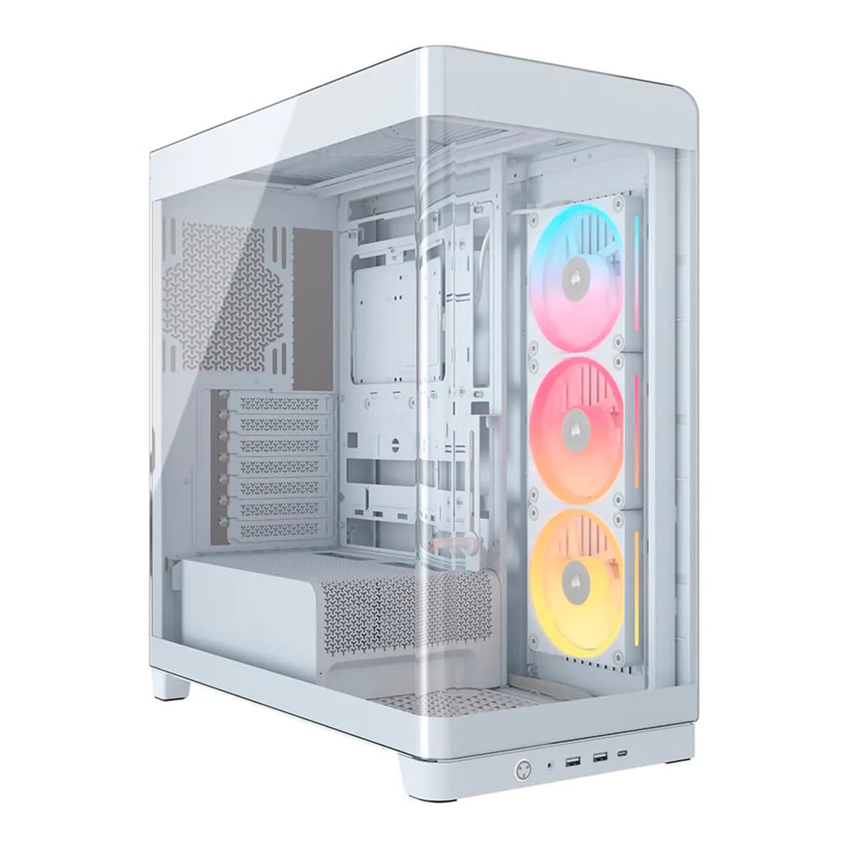 CASE CORSAIR ATX 4500X LX-R RGB iCUE LINK Panoramic Glass 2USB3.2 HD-Audio Mid-Tower White — imagen 5