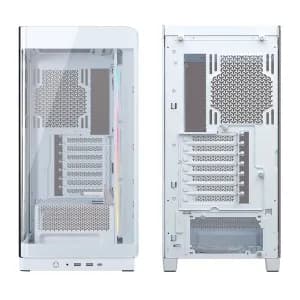 CASE CORSAIR ATX 4500X LX-R RGB iCUE LINK Panoramic Glass 2USB3.2 HD-Audio Mid-Tower White — imagen 3