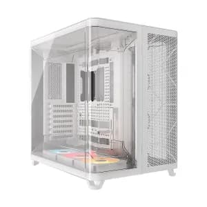 CASE CORSAIR ATX TRIPLE CAMARA ARGB AIR 5400 Tempered Glass 2USB3.2 HD-Audio Mid-Tower White — imagen 2