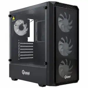 CASE QUASAD GAMING 0.5MM FRONT-GLASS SIDE-GLASS 3USB 4VEN-RGB810 FPO-850 Plus ATX