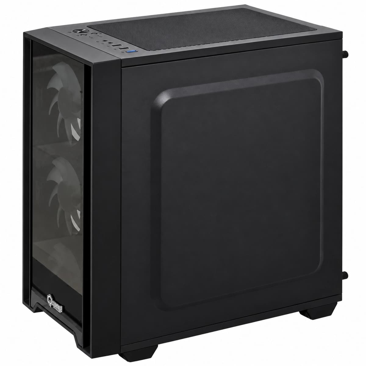 CASE QUASAD MICRO-ATX FULL-SIZE GAMING 0.5MM GLASS SIDE-GLASS 3USB 3VEN-RGB810 FPO-850 Plus ATX — imagen 7