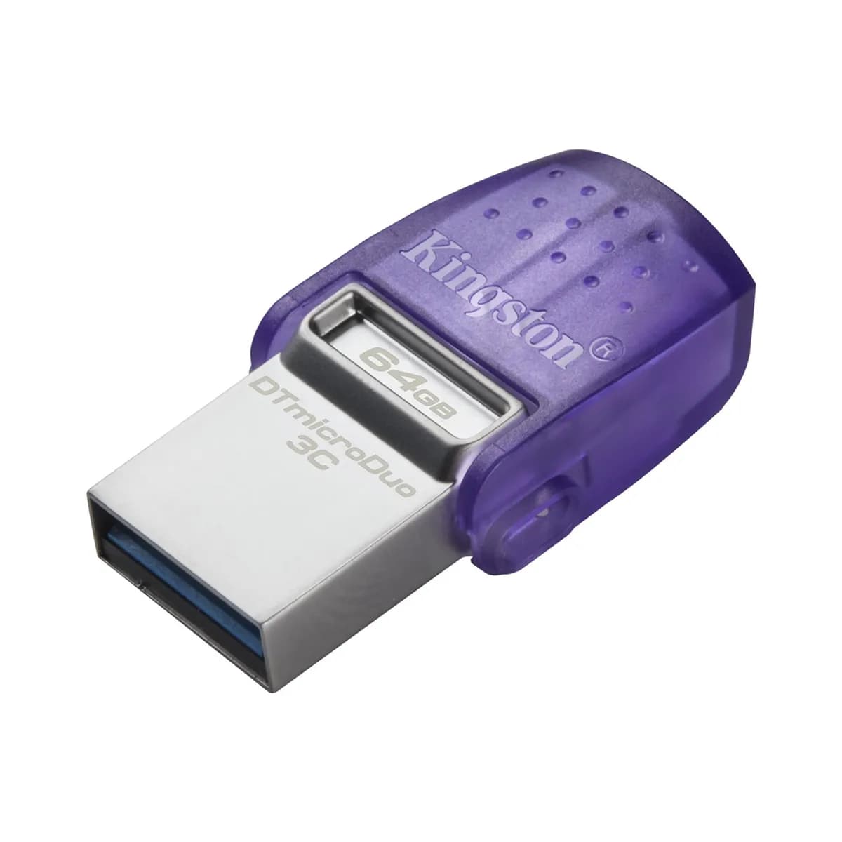 FLASH MEMORY KINGSTON 64GB DATA TRAVELER MICRO-DUO3CG3 TYPE-A - C PURPLE — imagen 5