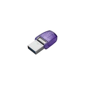 FLASH MEMORY KINGSTON 128GB DATA TRAVELER microDuo 3C TYPE-A - C PURPLE — imagen 2