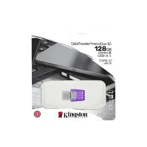 FLASH MEMORY KINGSTON 128GB DATA TRAVELER microDuo 3C TYPE-A - C PURPLE — imagen 4