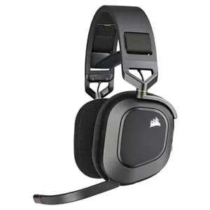 HEADSET AUDIFONOS CORSAIR HS80 WIRELESS PREMIUM GAMING HEADSET WITH SPATIAL AUDIO CARBON — imagen 1