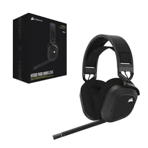 HEADSET AUDIFONOS CORSAIR HS80 WIRELESS PREMIUM GAMING HEADSET WITH SPATIAL AUDIO CARBON — imagen 4