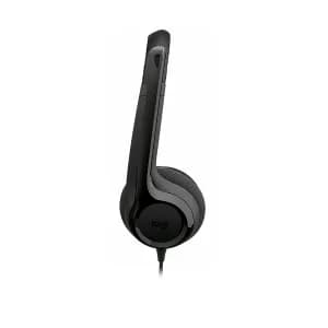 HEADSET LOGITECH H390 Wired USB-C On-Ear Stereo Headphones con Microfono Negro — imagen 4