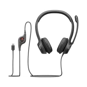 HEADSET LOGITECH H390 Wired USB-C On-Ear Stereo Headphones con Microfono Negro — imagen 2