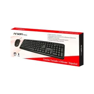 COMBO TECLADO-MOUSE ARGOM ARG-KB-7418 USB NEGRO — imagen 4