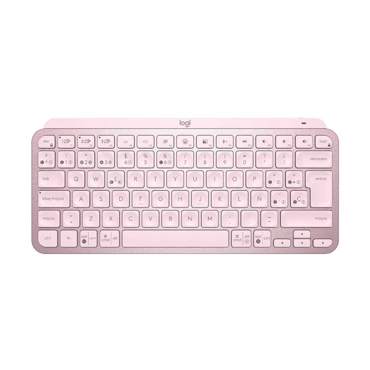 TECLADO LOGITECH MX KEYS MINI INALAMBRICO RF WIRELESSBLUETOOTH ROSA — imagen 6