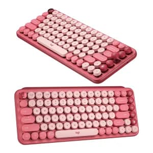 TECLADO LOGITECH POP KEYS MECANICO INHALAMBRICO ROSADO — imagen 3