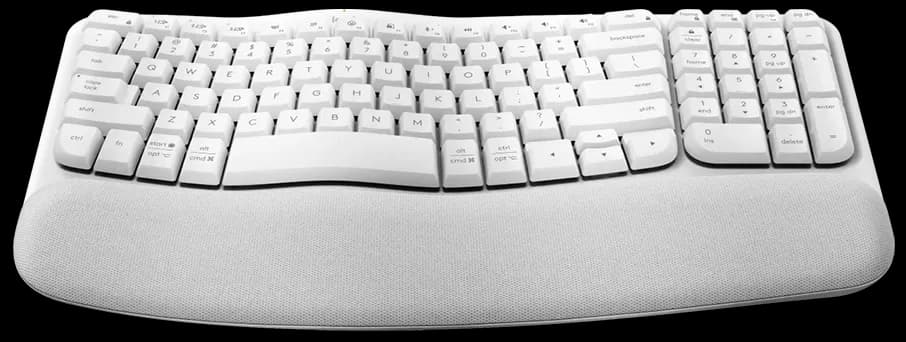 TECLADO LOGITECH ERGONOMICO WAVE KEYS CON REPOSAMANOS WIRELESS USB WHITE — imagen 7
