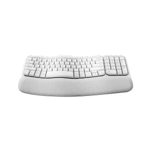 TECLADO LOGITECH ERGONOMICO WAVE KEYS CON REPOSAMANOS WIRELESS USB WHITE — imagen 3