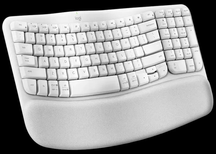TECLADO LOGITECH ERGONOMICO WAVE KEYS CON REPOSAMANOS WIRELESS USB WHITE — imagen 8