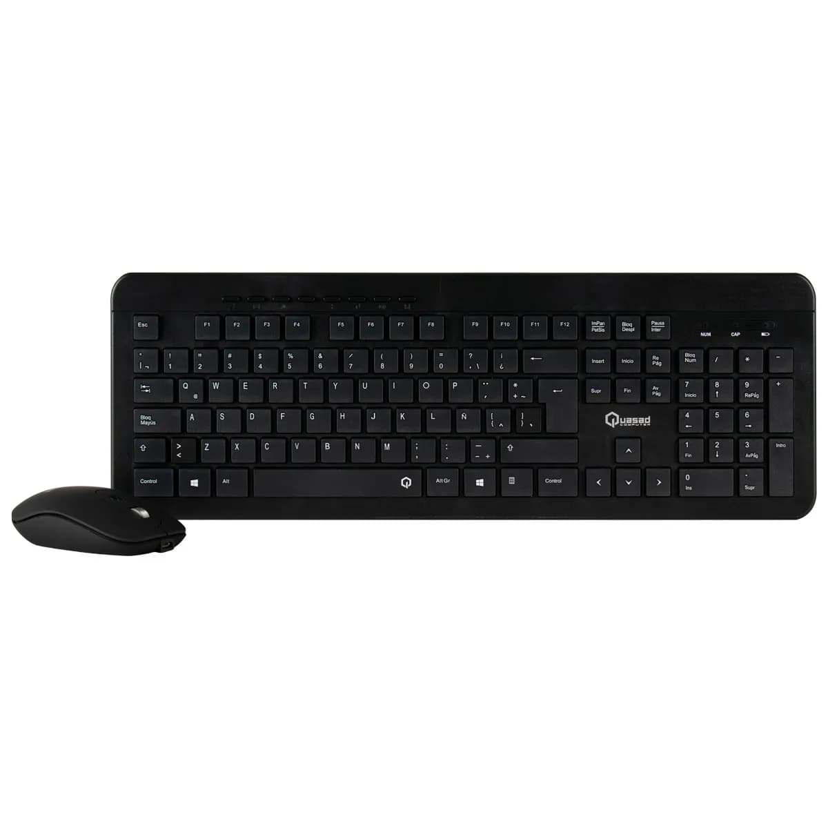 COMBO TECLADO-MOUSE RECARGABLE MULT. QUASAD QC-4583G WIRELESS NEGRO — imagen 6