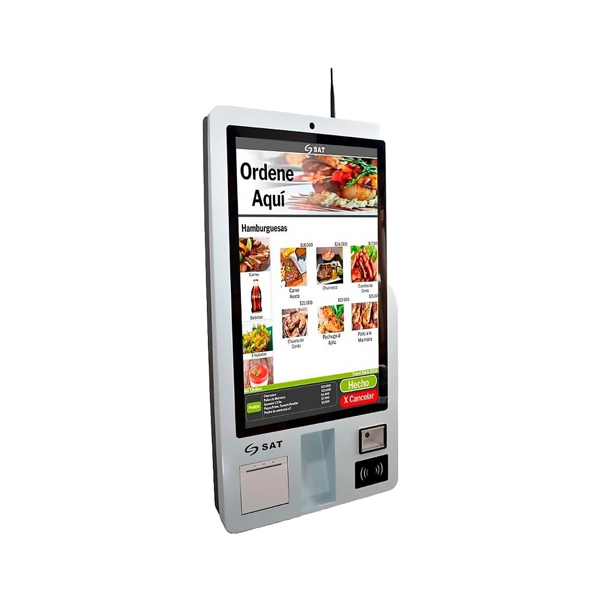 KIOSKO SAT TRANSACCIONAL Intel I5 8GB 256GB 32Inch Wifi RJ45 Imp. Termica Lector Barras WC NFC — imagen 7