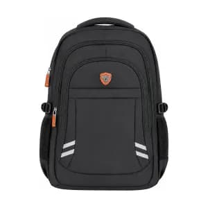 MOCHILA NOTEBOOK XINWEIAO NYLON 15.6INC. NEGRA CON LOGO NARANJA — imagen 1