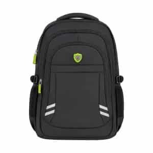 MOCHILA NOTEBOOK XINWEIAO NYLON 15.6INC. NEGRA CON LOGO VERDE
