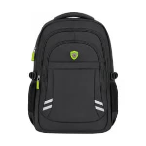 MOCHILA NOTEBOOK XINWEIAO NYLON 15.6INC. NEGRA CON LOGO VERDE