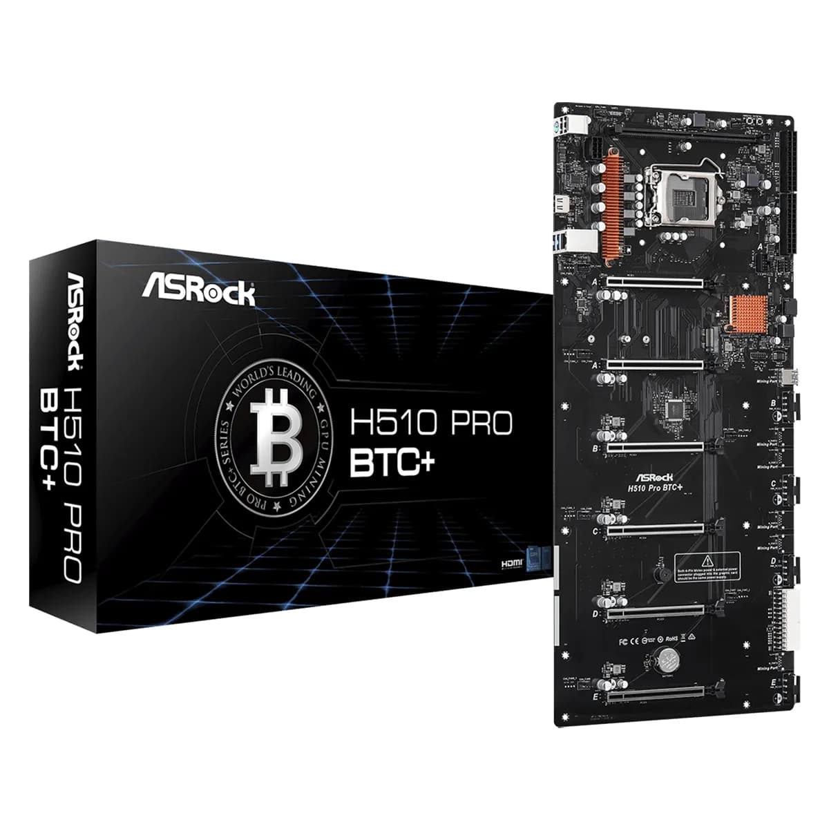 MBO ASROCK H510 PRO BTC PLUS 11VA. LGA1200 DDR4 HDMI 6PCI-EX3.0 M.2 2USB3.2 — imagen 6